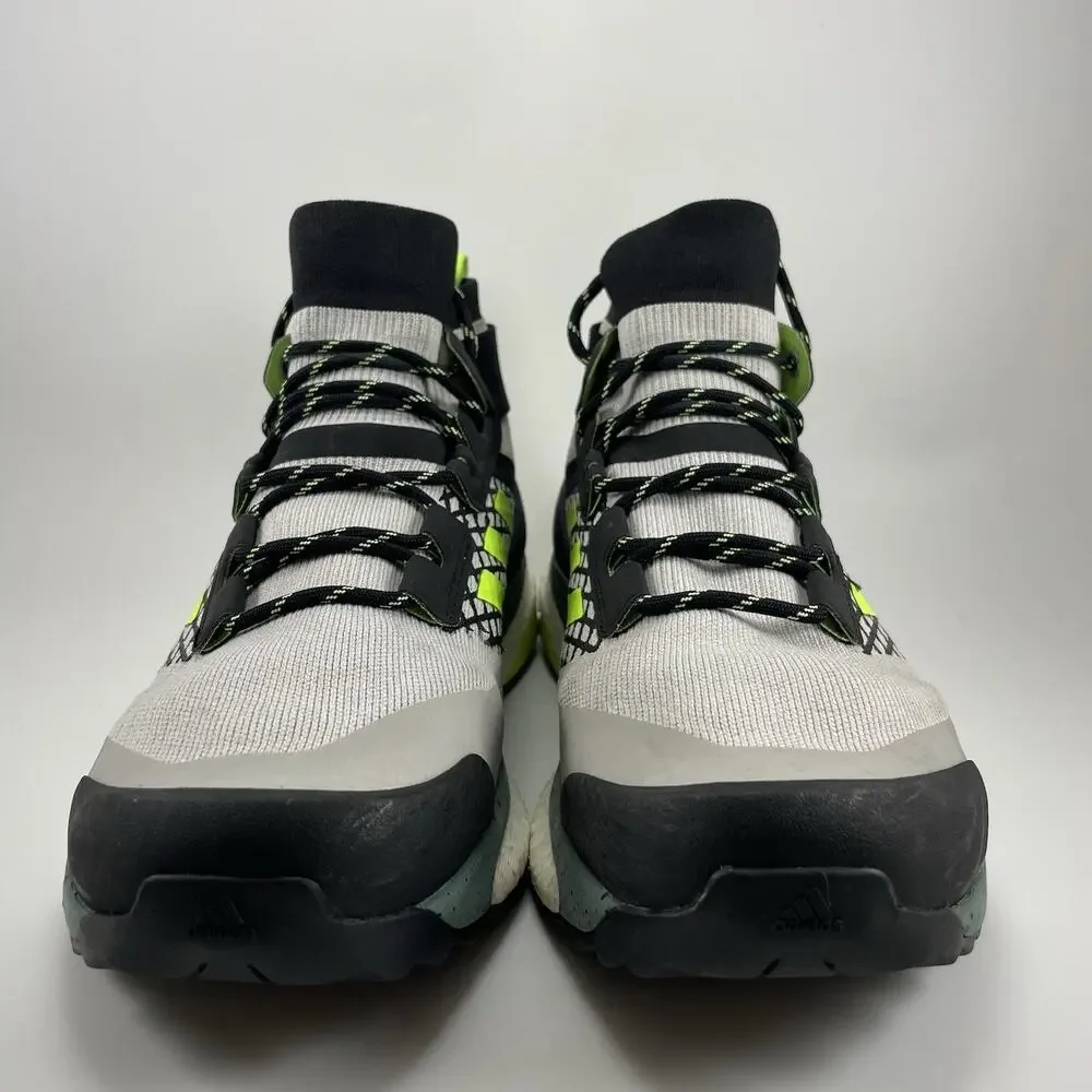 Adidas Terrex Free Hiker Hiking Boots Mens Size 11 Signal Green Primeknit